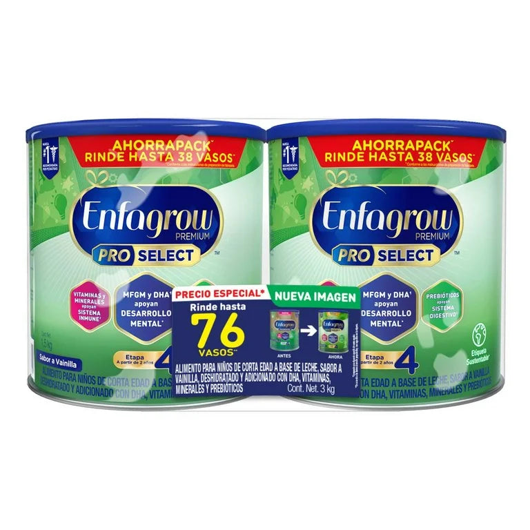 Alimento Lácteo Enfagrow Pro Select Etapa 4 (A partir de 2 años) — Pack de 2 Piezas (1.5 kg c/u)