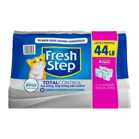 Arena para Gatos Fresh Step — Paquete de 4 Piezas (4.98 kg cada una)